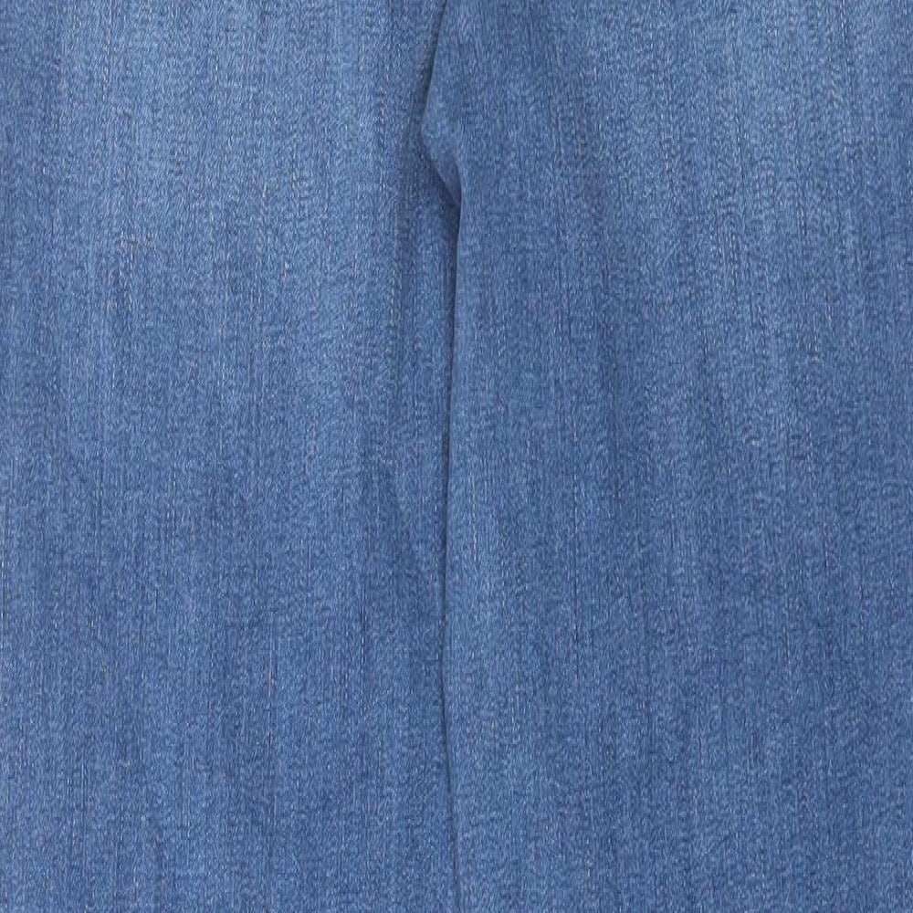 Marks and Spencer Womens Blue Cotton Skinny Jeans Size 8 L29 in Regular Button