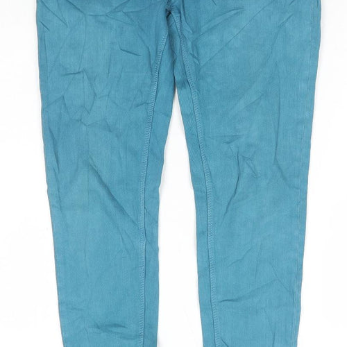 Allen Solly Womens Blue Cotton Skinny Jeans Size 28 in L30 in Regular Button