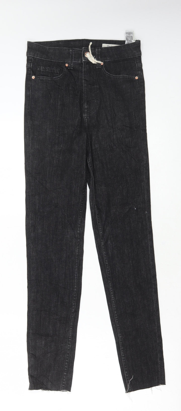 Marks and Spencer Womens Black Cotton Skinny Jeans Size 6 L29 in Regular Button