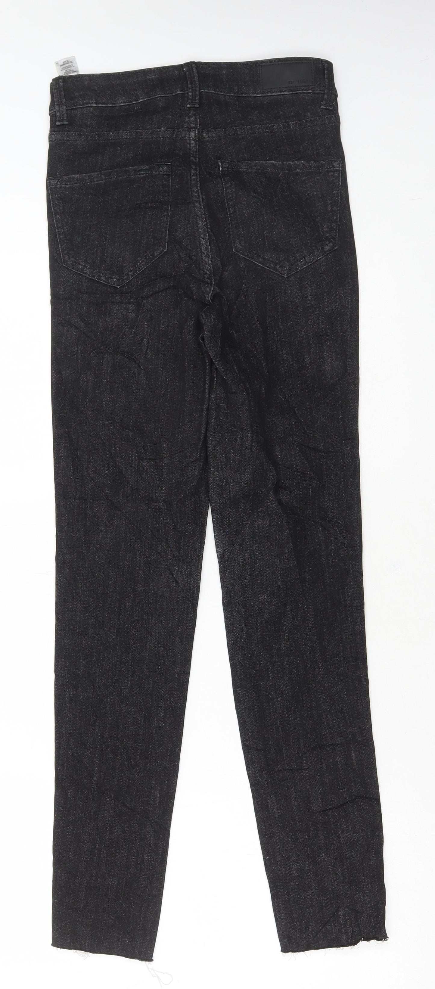 Marks and Spencer Womens Black Cotton Skinny Jeans Size 6 L29 in Regular Button