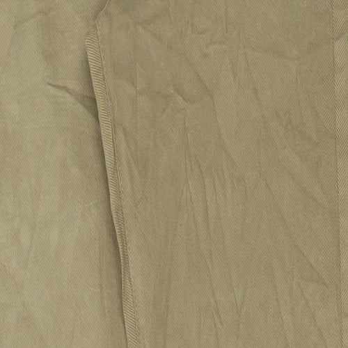 Marks and Spencer Womens Beige Cotton Chino Trousers Size 30 in L33 in Regular Button