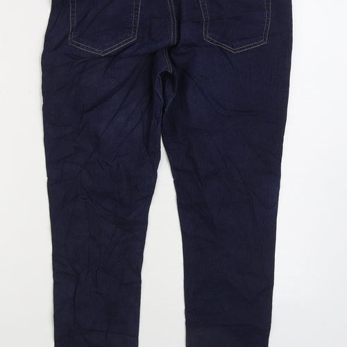 Denim & Co. Womens Blue Cotton Skinny Jeans Size 12 L27 in Regular Zip