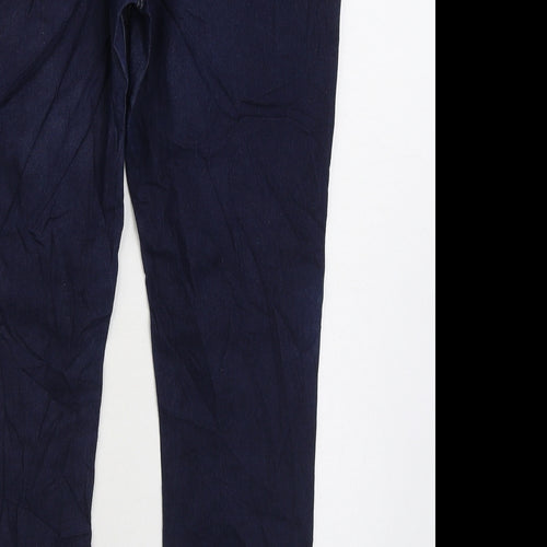 Denim & Co. Womens Blue Cotton Skinny Jeans Size 12 L27 in Regular Zip