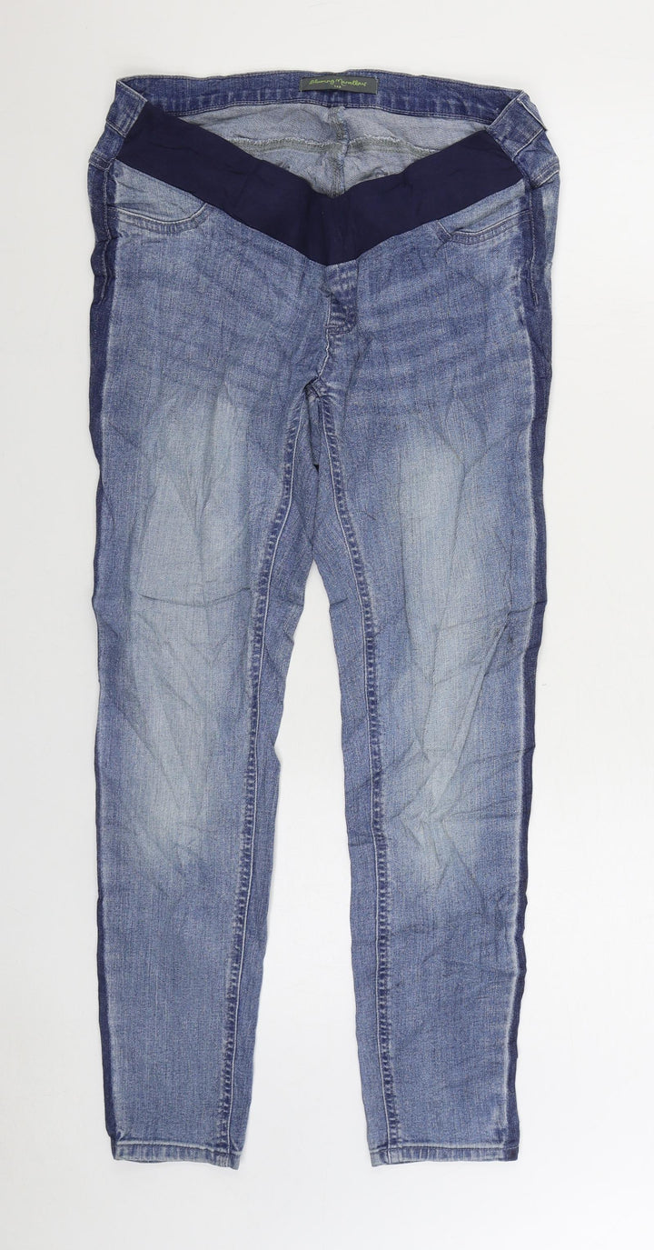 Blooming Marvelous Womens Blue Cotton Jegging Jeans Size 14 L28 in Regular