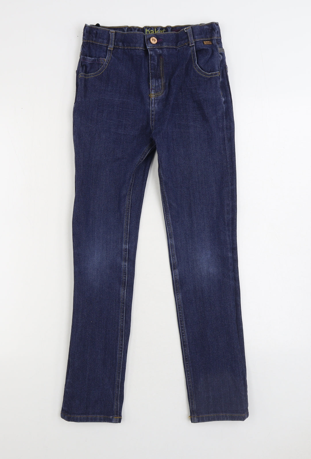Ted Baker Girls Blue Cotton Straight Jeans Size 12 Years L26 in Regular Zip
