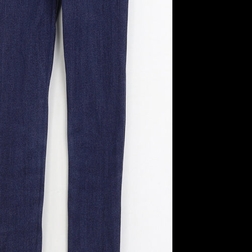 Ted Baker Girls Blue Cotton Straight Jeans Size 12 Years L26 in Regular Zip