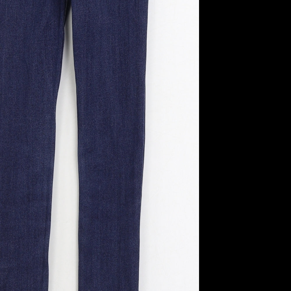 Ted Baker Girls Blue Cotton Straight Jeans Size 12 Years L26 in Regular Zip