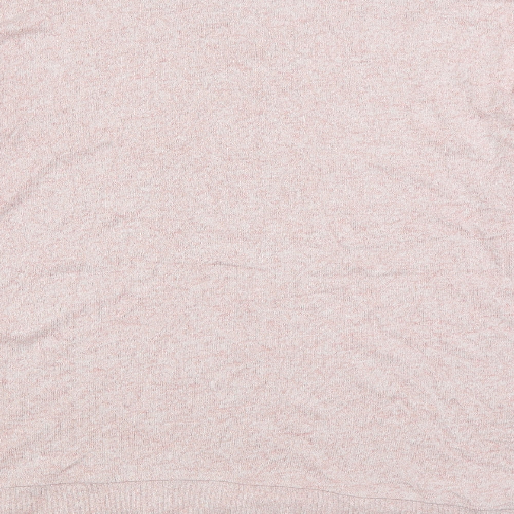 NEXT Womens Pink Round Neck Viscose Pullover Jumper Size 16