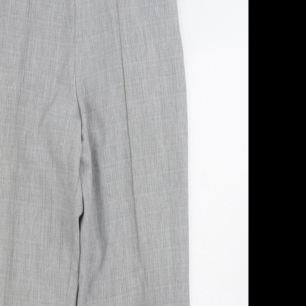 Marks and Spencer Womens Grey Polyester Trousers Size 14 L27 in Regular