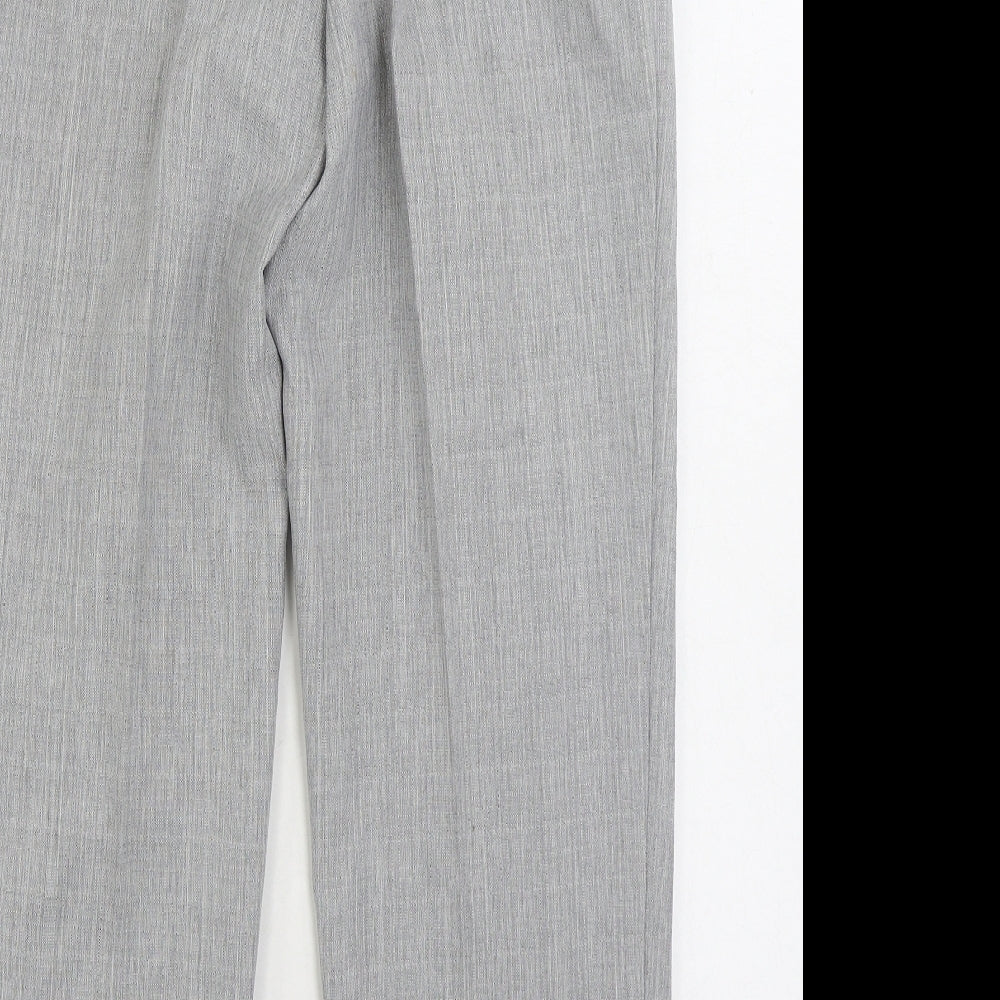 Marks and Spencer Womens Grey Polyester Trousers Size 14 L27 in Regular