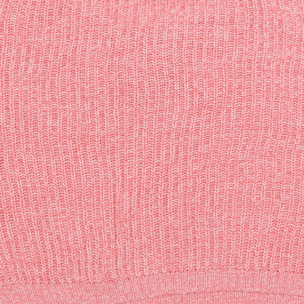 PEP&CO Womens Pink Round Neck Acrylic Pullover Jumper Size 18