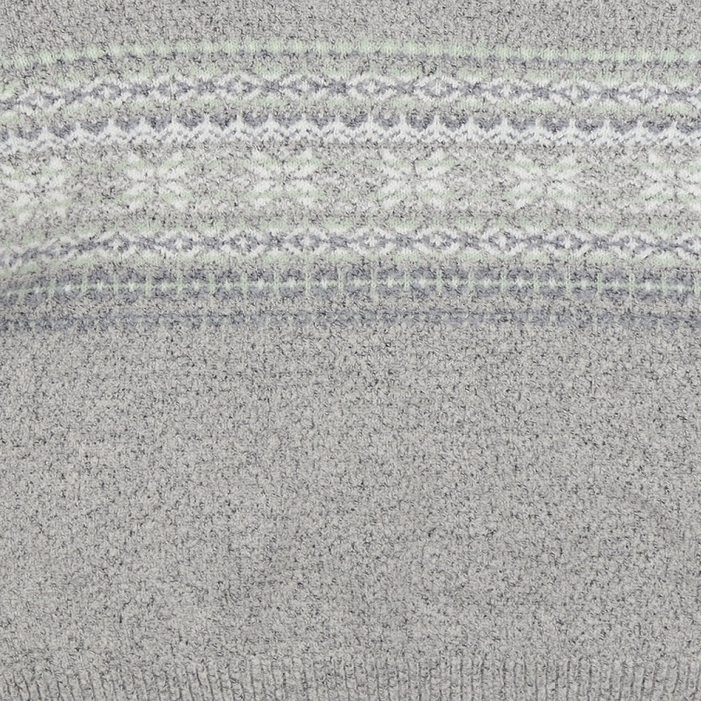 Atmosphere Womens Grey Round Neck Fair Isle Acrylic Pullover Jumper Size 16