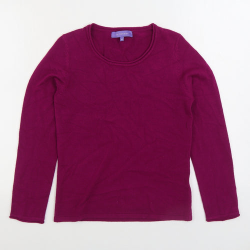 Autonomy Womens Pink Round Neck Acrylic Pullover Jumper Size 10