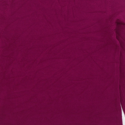 Autonomy Womens Pink Round Neck Acrylic Pullover Jumper Size 10