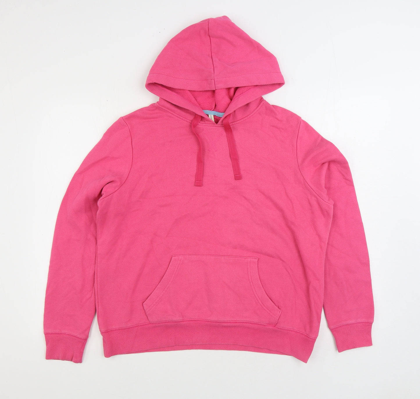 Marks and Spencer Womens Pink Cotton Pullover Hoodie Size 16 Pullover