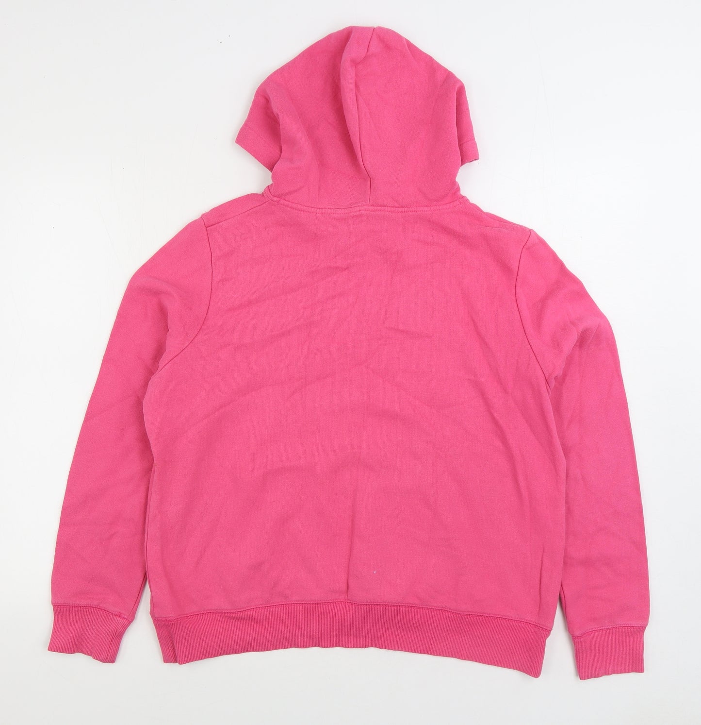 Marks and Spencer Womens Pink Cotton Pullover Hoodie Size 16 Pullover