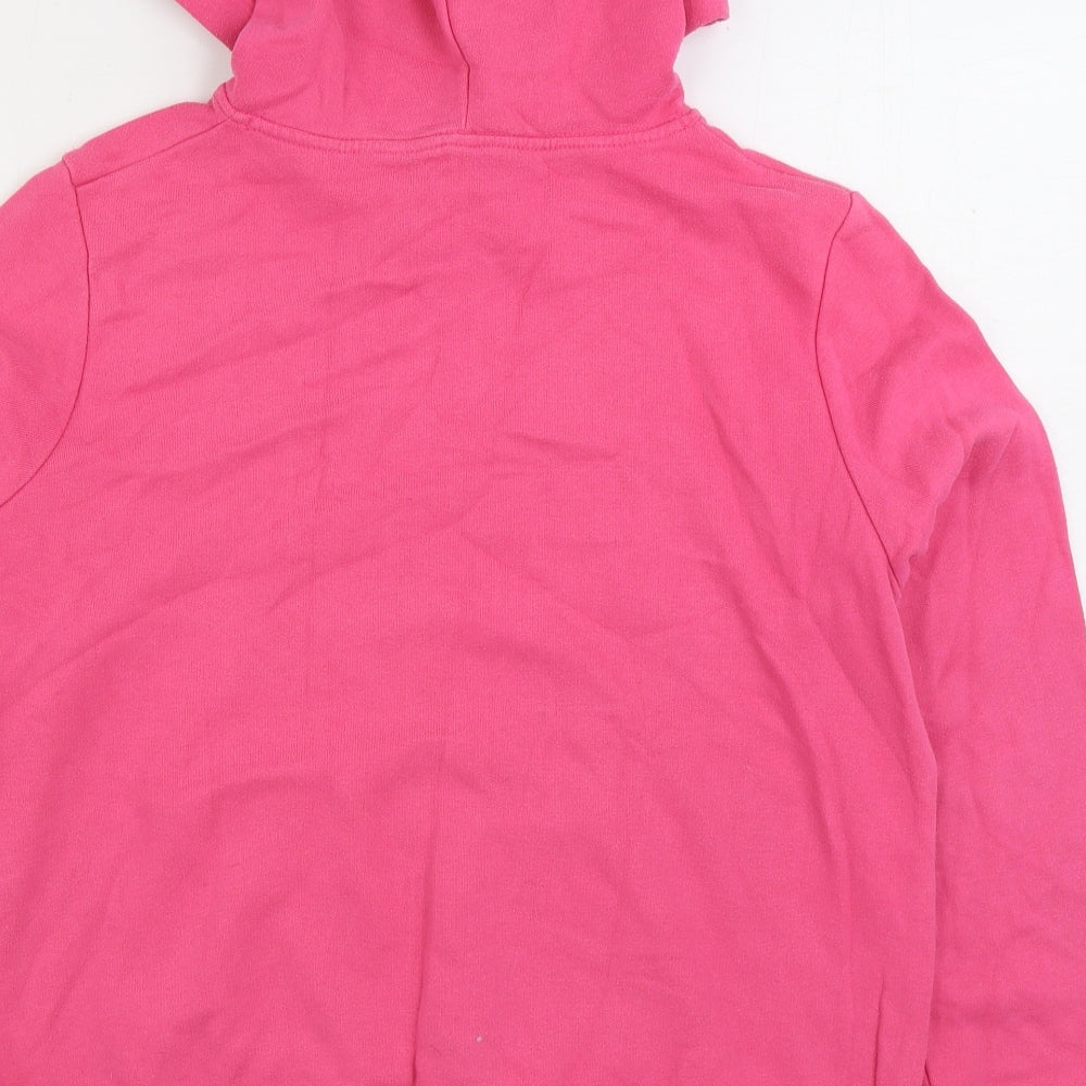 Marks and Spencer Womens Pink Cotton Pullover Hoodie Size 16 Pullover