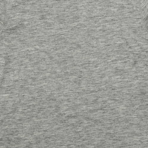 Marks and Spencer Womens Grey Acrylic Basic T-Shirt Size 10 Boat Neck