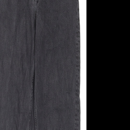 Monkl Womens Black Cotton Straight Jeans Size 28 in L30 in Regular Button