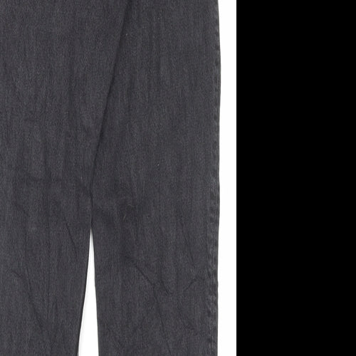 Monkl Womens Black Cotton Straight Jeans Size 28 in L30 in Regular Button