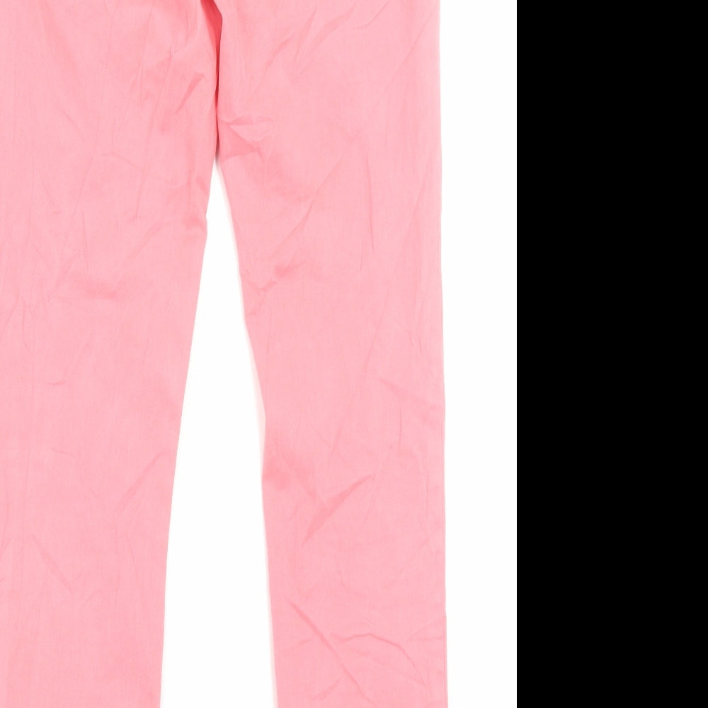 NEXT Womens Pink Cotton Skinny Jeans Size 8 L28 in Regular Button