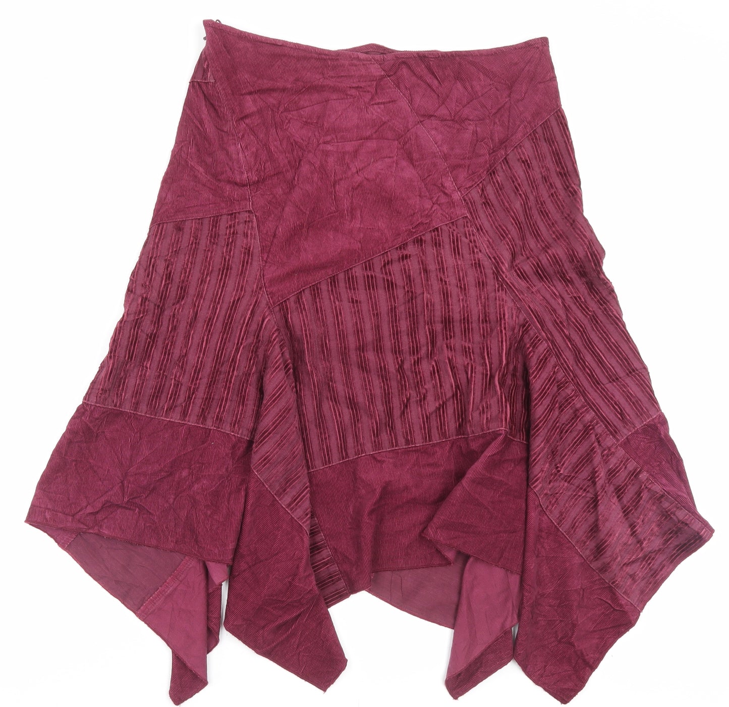 Per Una Womens Purple Cotton A-Line Skirt Size 14 Zip