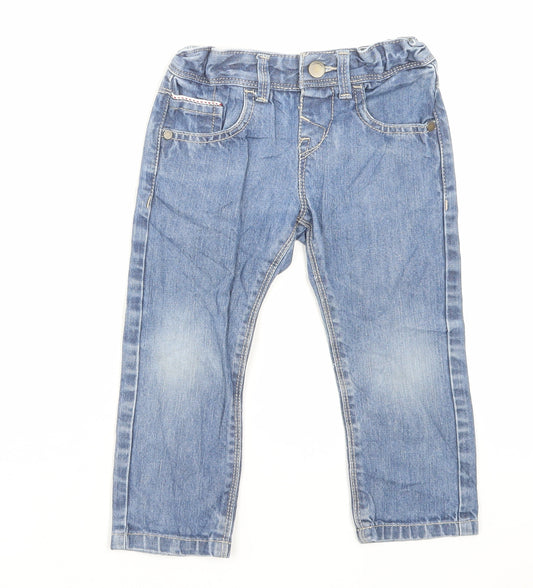 Autograph Boys Blue Cotton Straight Jeans Size 2-3 Years Regular Button