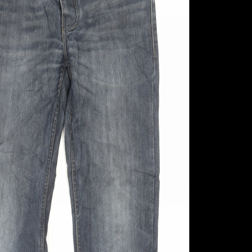 NEXT Mens Blue Cotton Straight Jeans Size 32 L29 in Regular Button - Short Leg