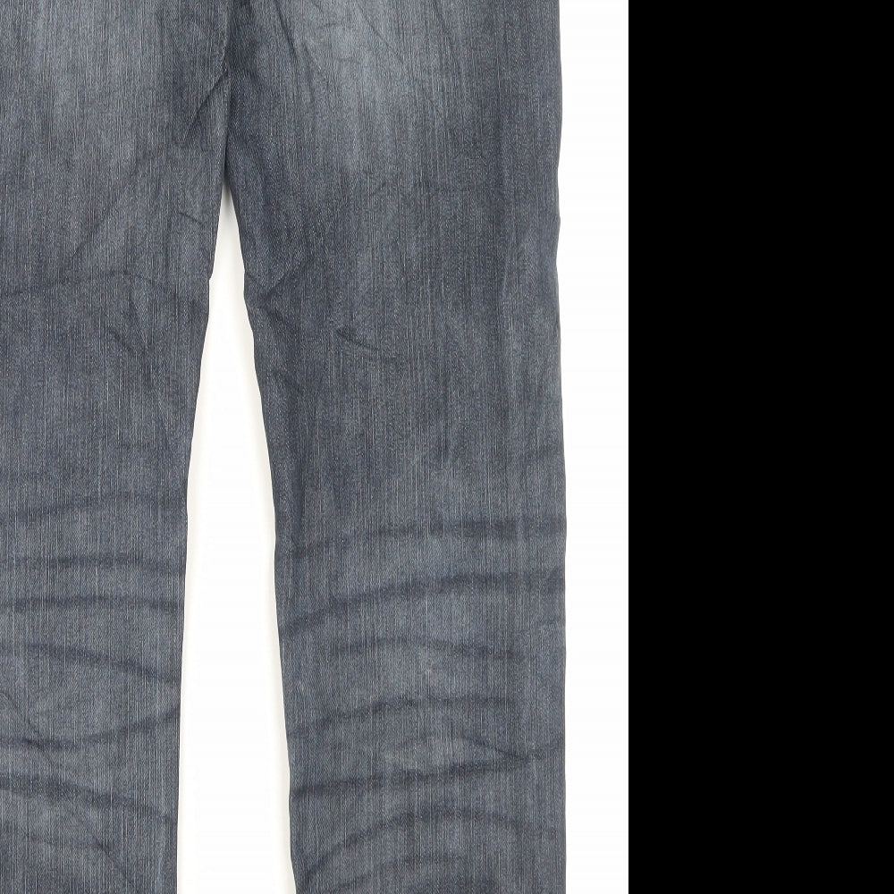 NEXT Mens Blue Cotton Straight Jeans Size 32 L29 in Regular Button - Short Leg