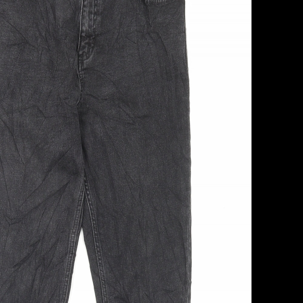 Marks and Spencer Womens Black Cotton Skinny Jeans Size 14 L26 in Regular Button