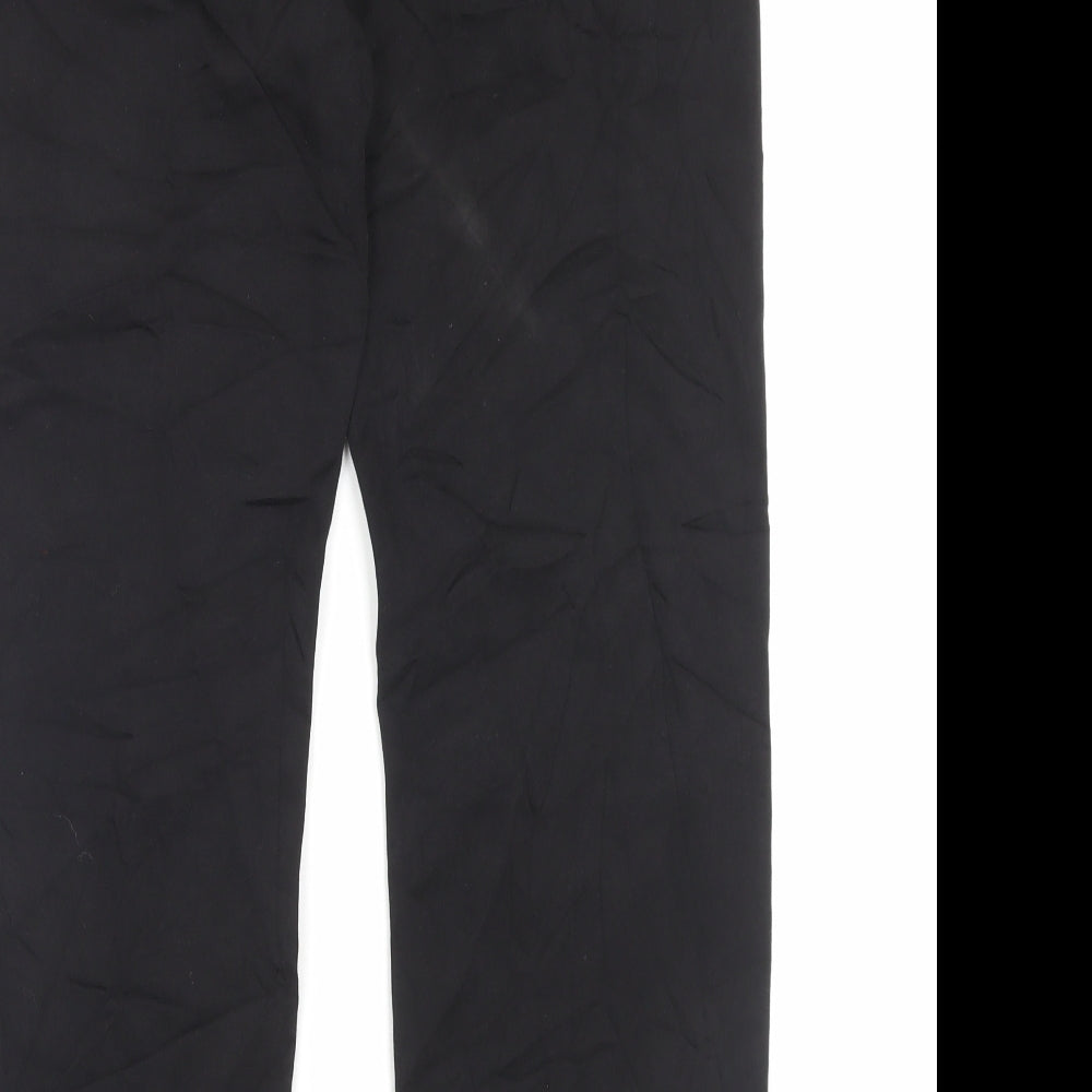 Per Una Womens Black Cotton Straight Jeans Size 16 L28 in Regular Button