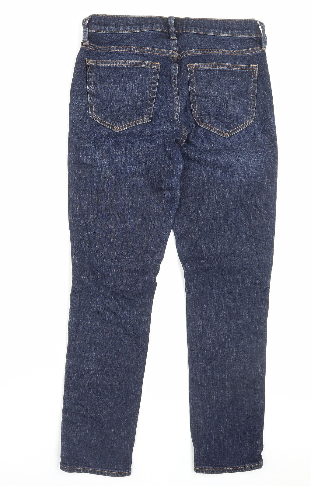 Gap Womens Black Cotton Straight Jeans Size 25 in L26 in Regular Button