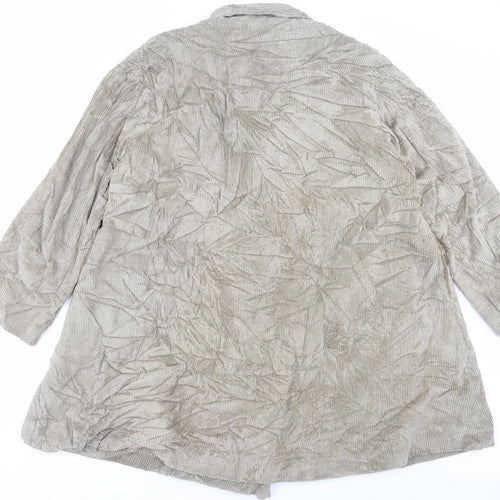Preworn Womens Brown Jacket Size L Button