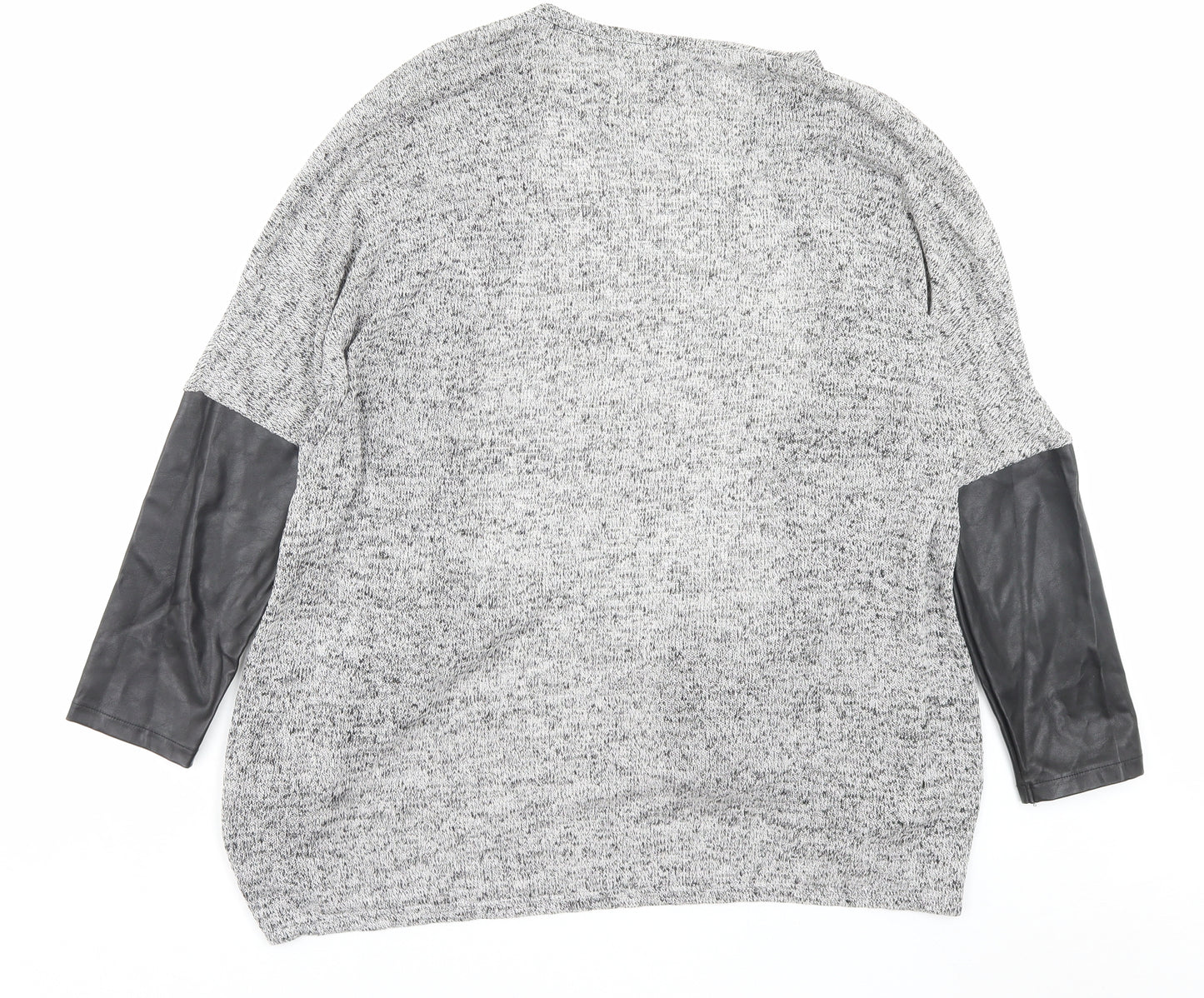 H&M Womens Grey V-Neck Viscose Cardigan Jumper Size L