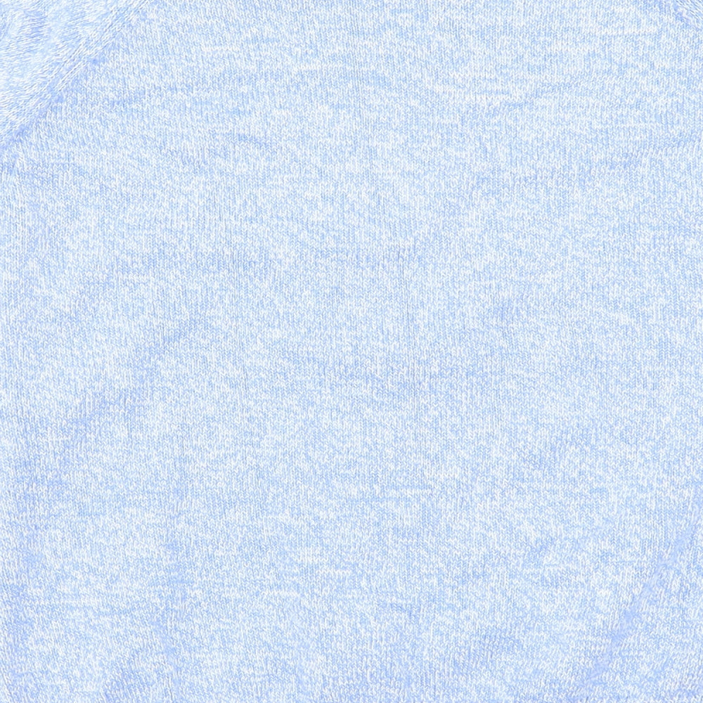 Marks and Spencer Womens Blue Crew Neck Cotton Pullover Jumper Size L