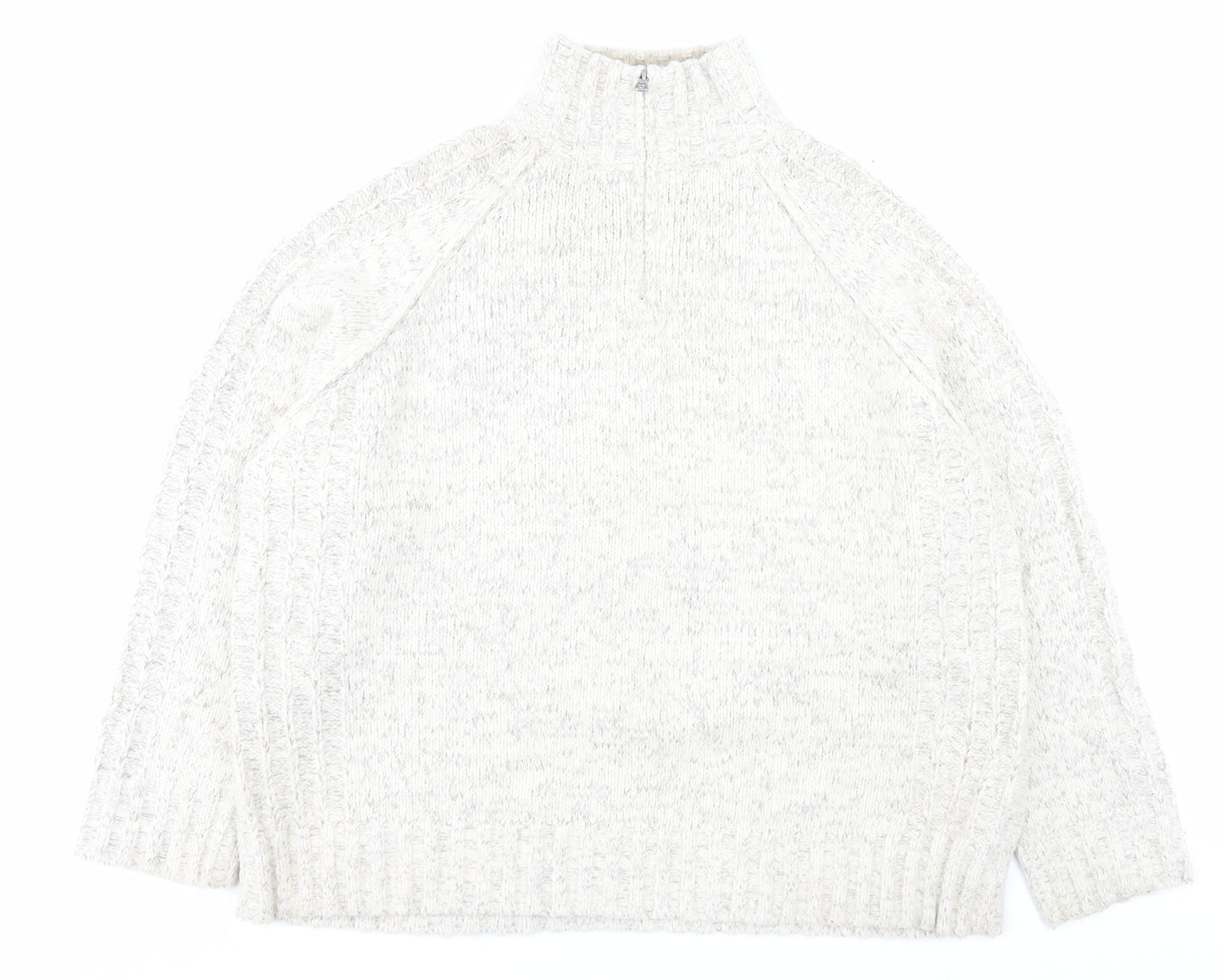 Marks and Spencer Mens Grey High Neck Acrylic Pullover Jumper Size 2XL