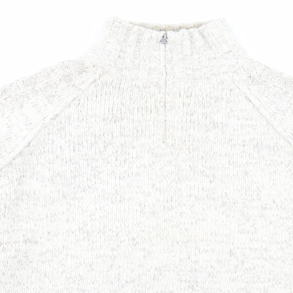 Marks and Spencer Mens Grey High Neck Acrylic Pullover Jumper Size 2XL