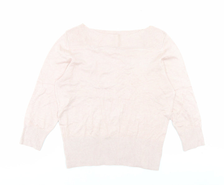Roman Womens Pink Boat Neck Viscose Pullover Jumper Size 18