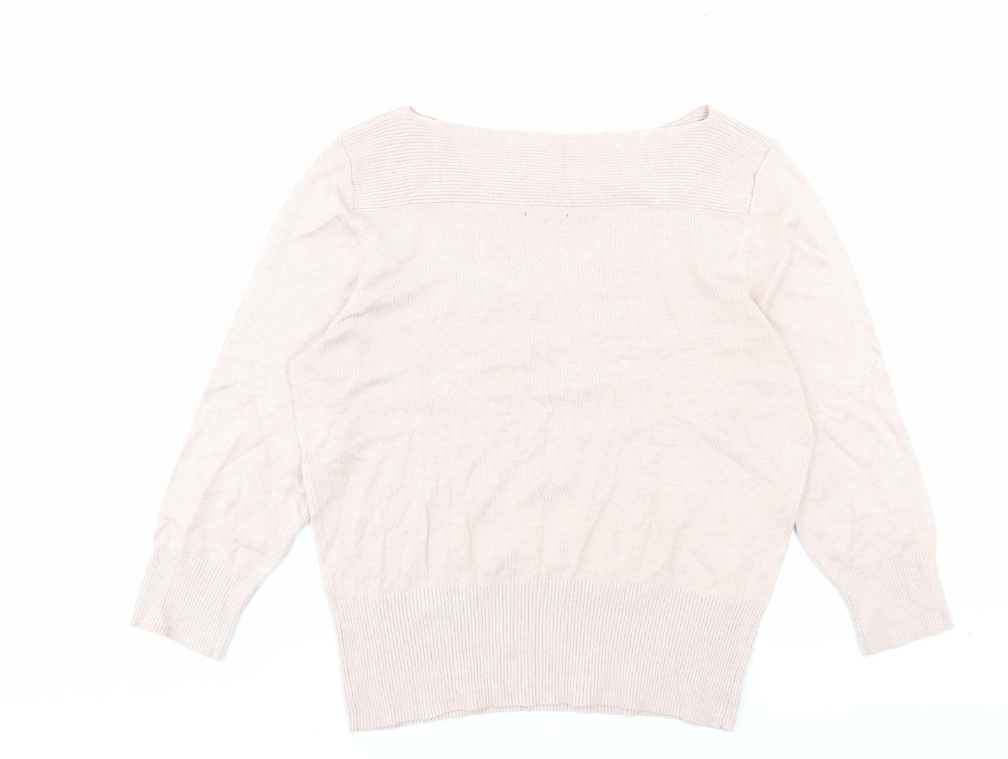 Roman Womens Pink Boat Neck Viscose Pullover Jumper Size 18