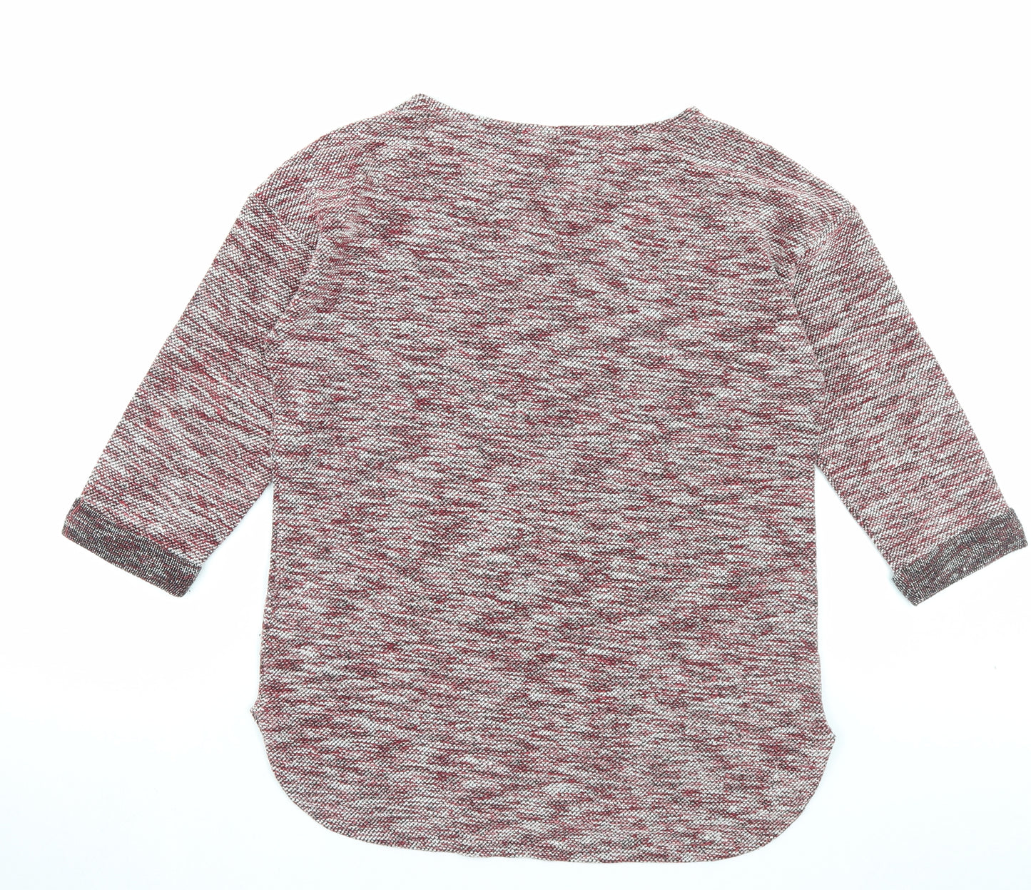 NEXT Womens Red Cotton Basic T-Shirt Size 14 Boat Neck