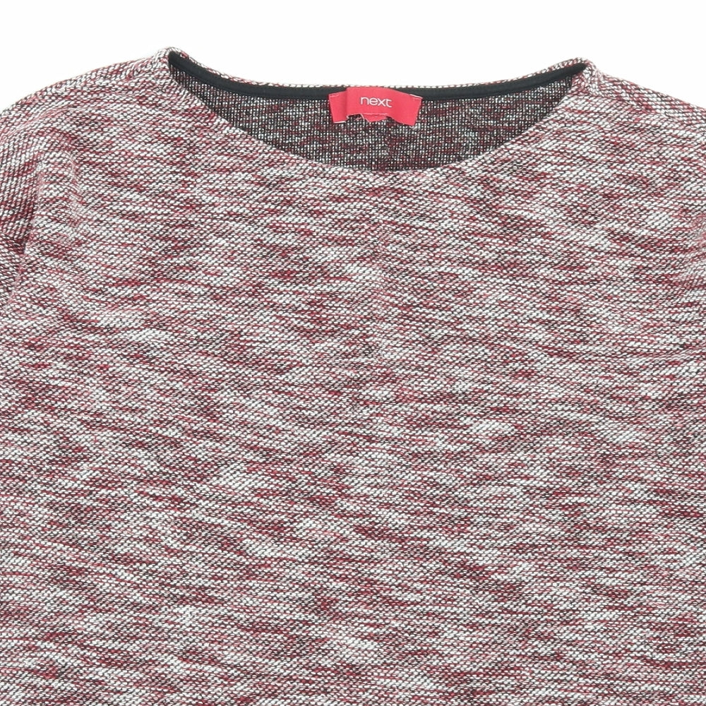 NEXT Womens Red Cotton Basic T-Shirt Size 14 Boat Neck