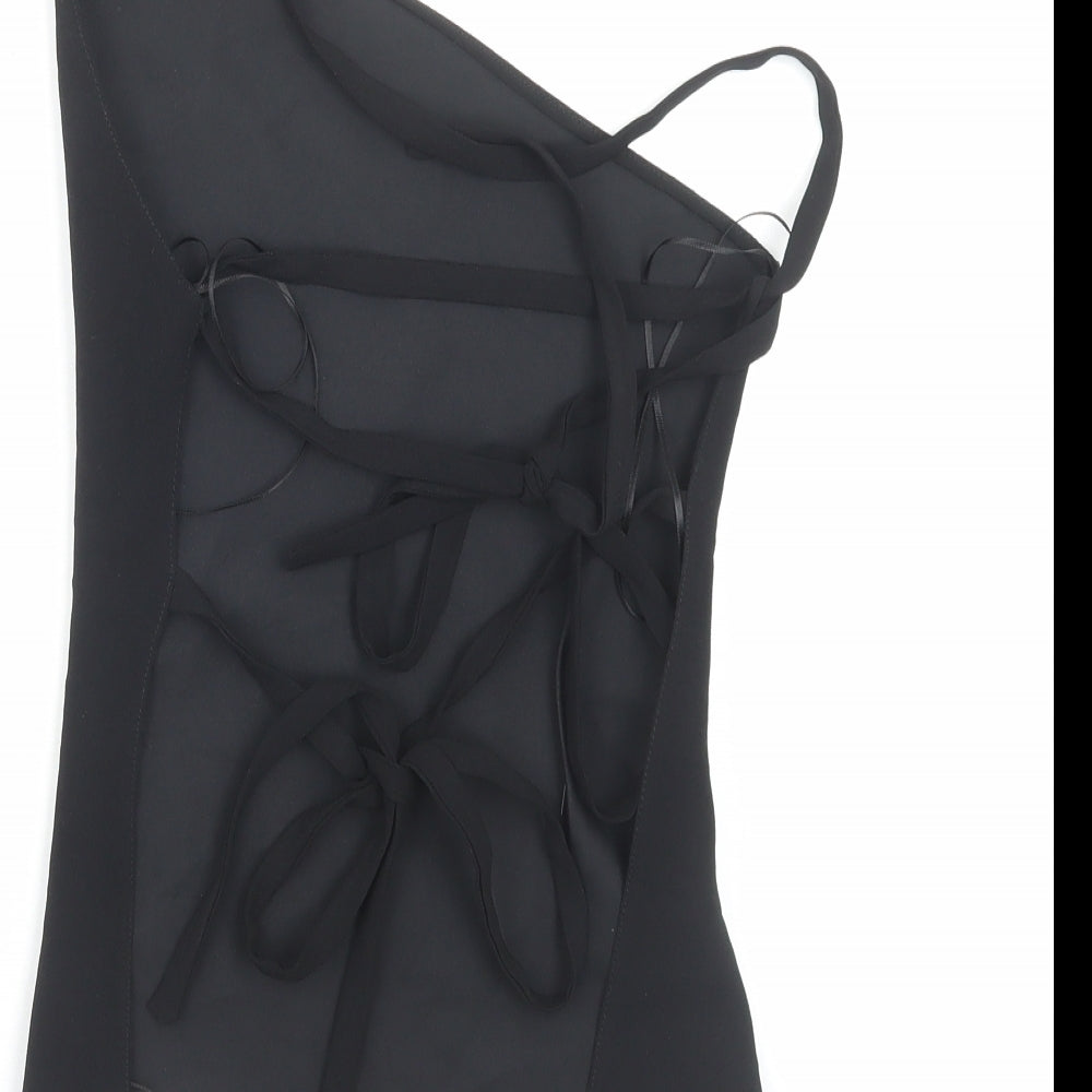 Zara Womens Black Polyester Basic Tank Size S Off the Shoulder