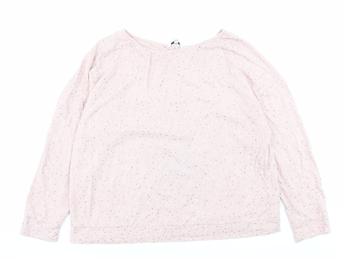 NEXT Womens Pink Viscose Basic T-Shirt Size 22 Crew Neck