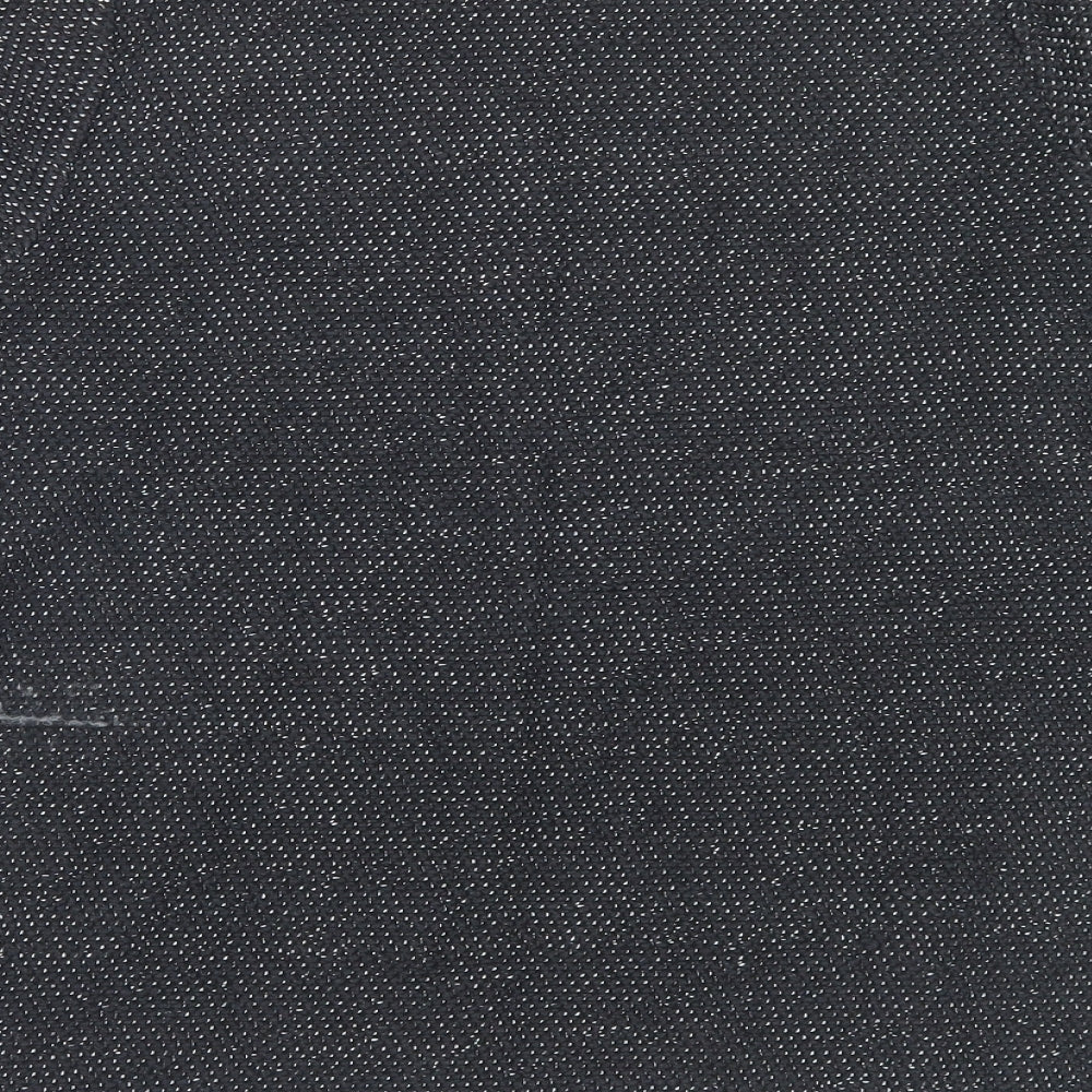 H&M Womens Black Boat Neck Cotton Pullover Jumper Size M