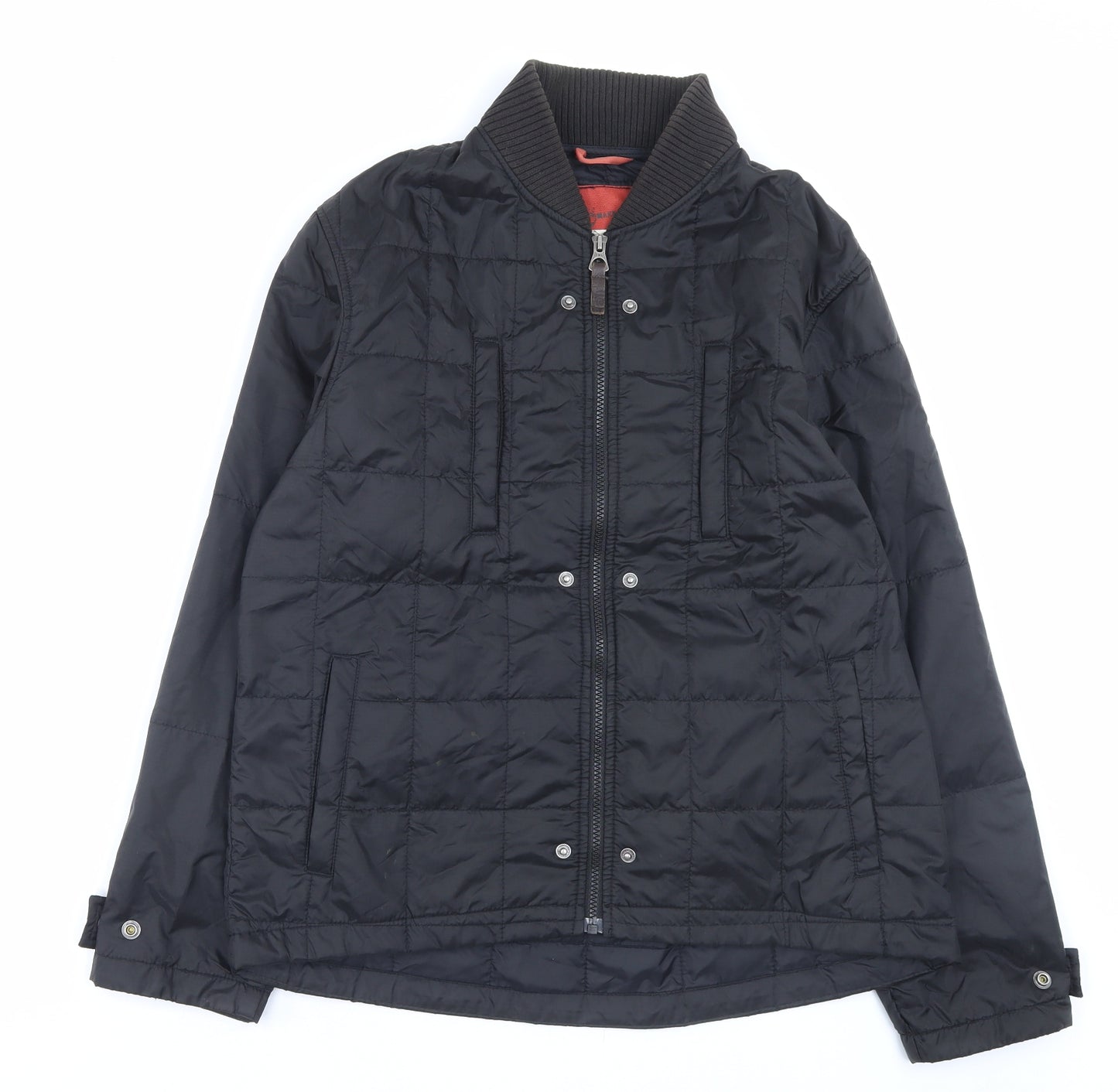 Timberland Mens Black Quilted Jacket Size M Zip