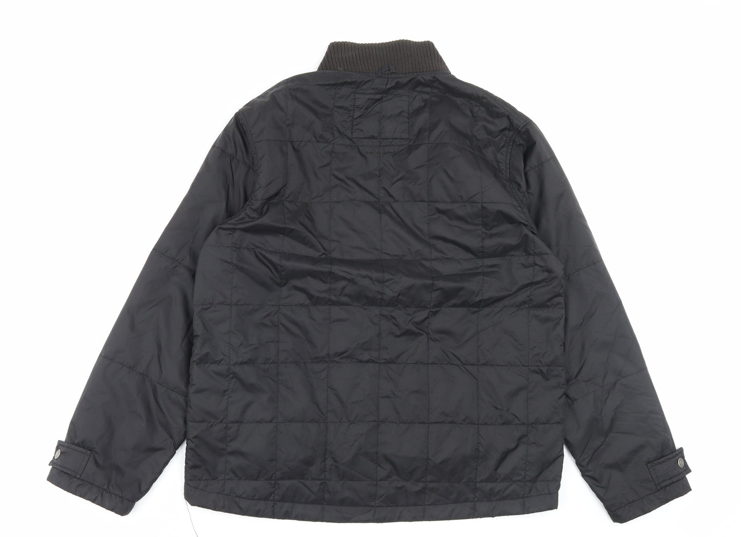 Timberland Mens Black Quilted Jacket Size M Zip