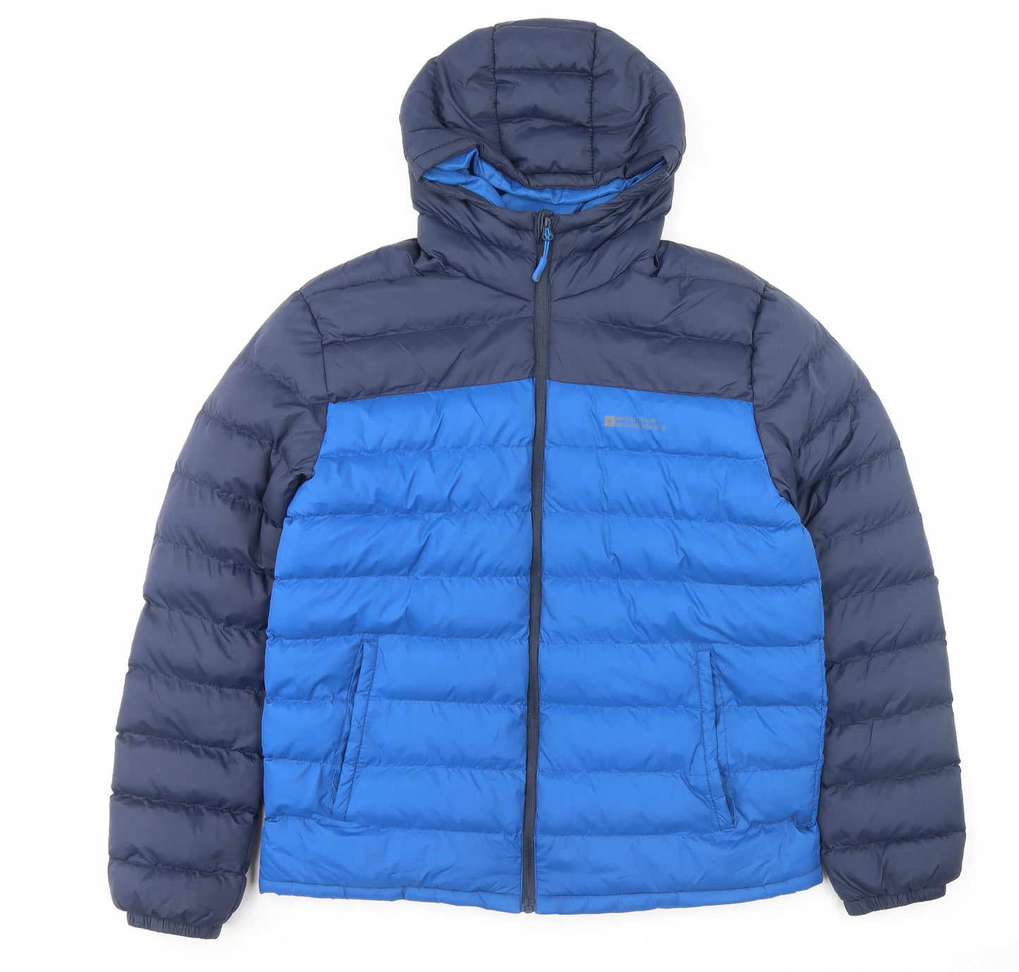 Mountain Warehouse Mens Blue Puffer Jacket Coat Size L Zip