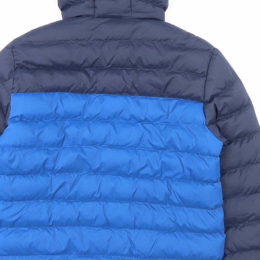 Mountain Warehouse Mens Blue Puffer Jacket Coat Size L Zip