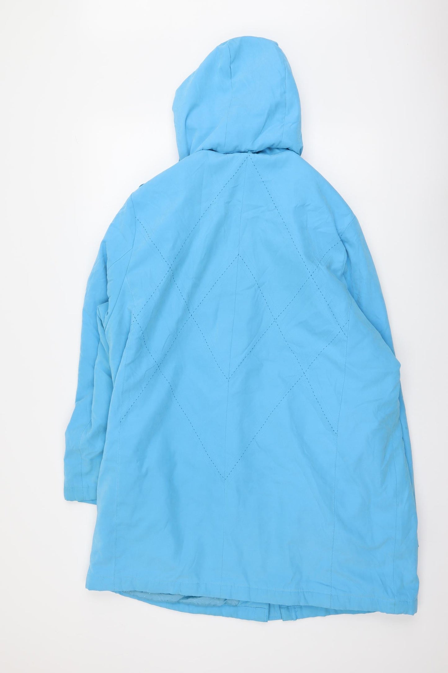 Klass Womens Blue Windbreaker Coat Size XL Zip
