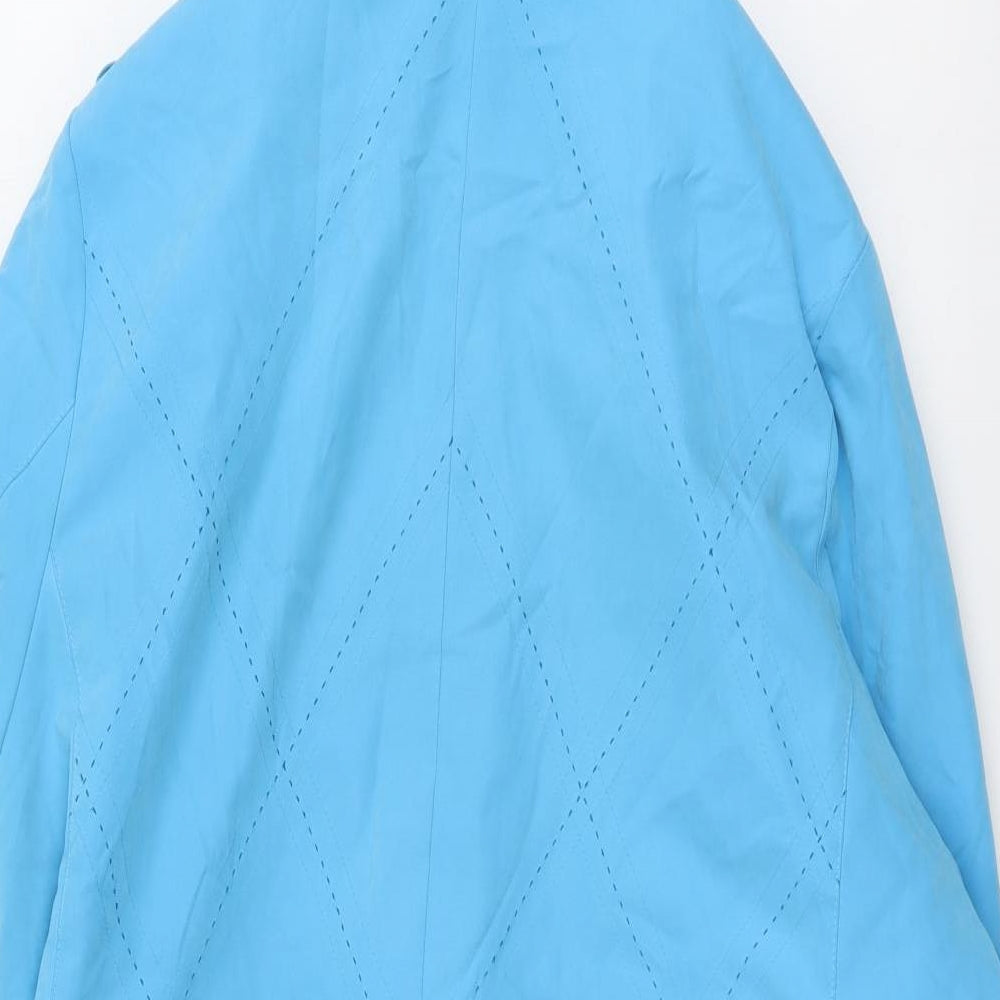 Klass Womens Blue Windbreaker Coat Size XL Zip